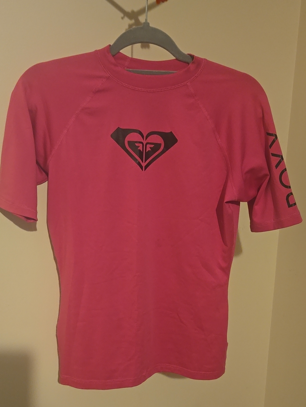 Roxy Hot Pink Short Sleeve Logo Swim Tee